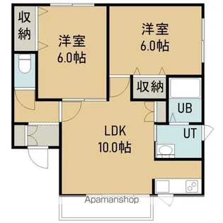 クロフォード21(クロスフォードニジュウイチ)【2階】の間取り